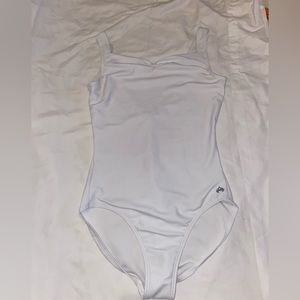 white ballet leotard